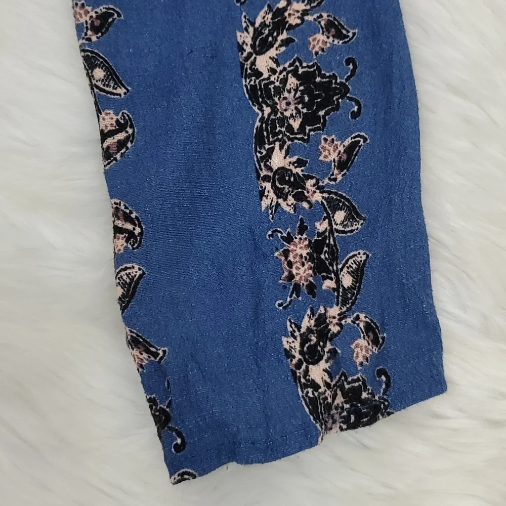 Free People Smooth Talker Tunic Dress S Blue Boho Chic